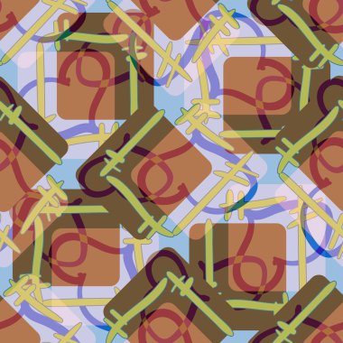 Soyut kalpleri arka plan için seamless modeli doodle. 