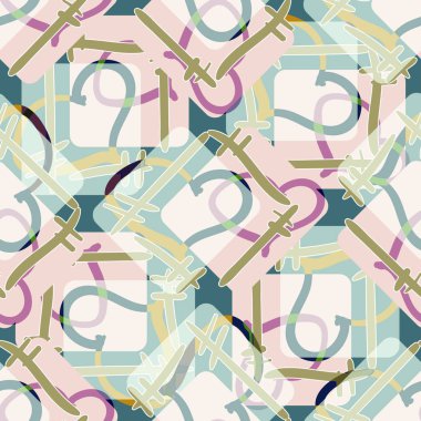 Soyut kalpleri arka plan için seamless modeli doodle. 