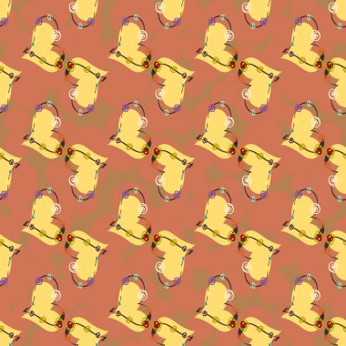 Soyut kalp doodle arka plan için seamless modeli. 