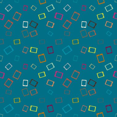 Akıllı telefon veya elektronik tablet Dikişsiz desen arka plan.