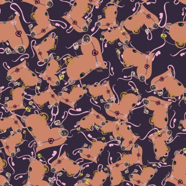 Soyut kalp doodle arka plan için seamless modeli. 