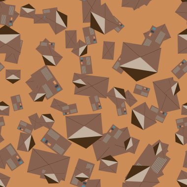 Zarflar seamless modeli, vektör çizim 