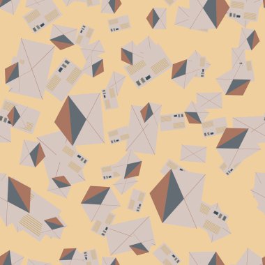 Zarflar seamless modeli, vektör çizim 