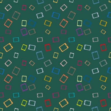 Akıllı telefon veya elektronik tablet Dikişsiz desen arka plan.