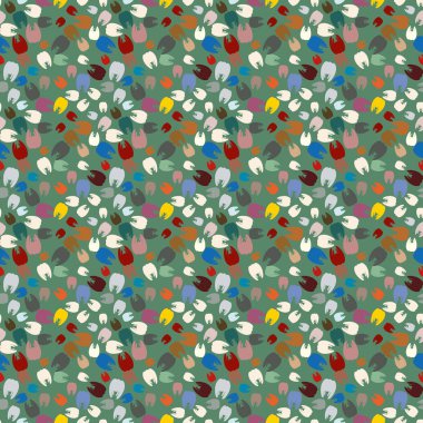 Çok renkli diş parlak Dikişsiz desen arka planı için