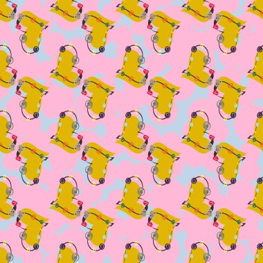 Soyut kalp doodle arka plan için seamless modeli. 