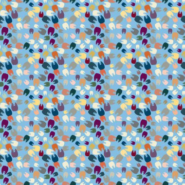 Çok renkli diş parlak Dikişsiz desen arka planı için