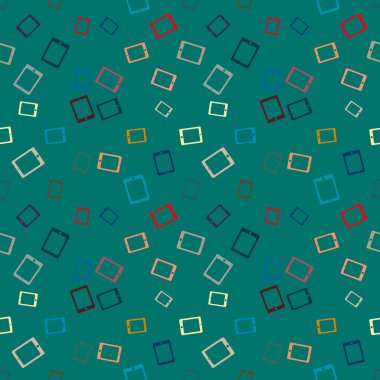 Akıllı telefon veya elektronik tablet Dikişsiz desen arka plan.