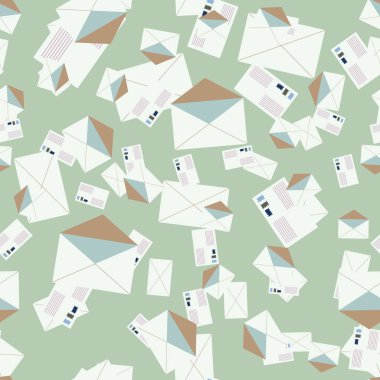 Zarflar seamless modeli, vektör çizim 