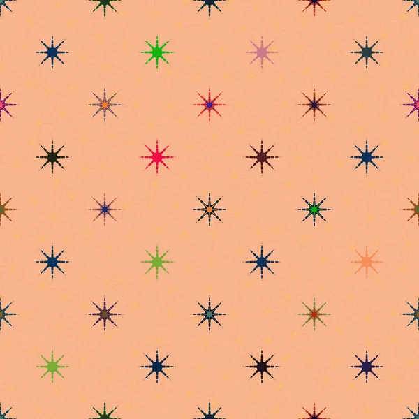 Patrón Colorido Geométrico Abstracto Con Estrellas Para Fondo — Vector de stock