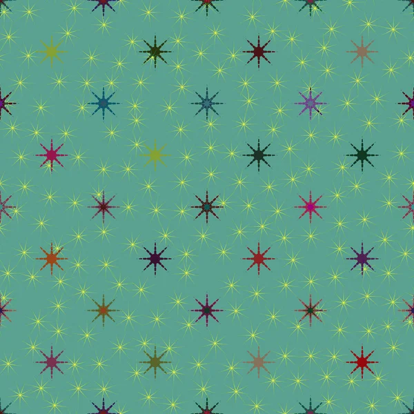 Patrón Colorido Geométrico Abstracto Con Estrellas Para Fondo — Vector de stock