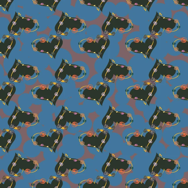 Soyut kalp doodle arka plan için seamless modeli. 