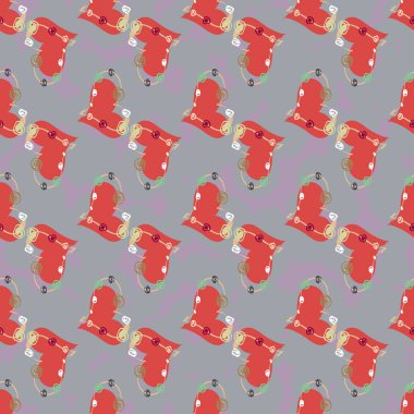 Soyut kalp doodle arka plan için seamless modeli. 