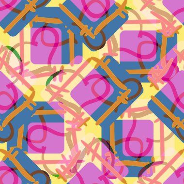 Soyut kalpleri arka plan için seamless modeli doodle. 