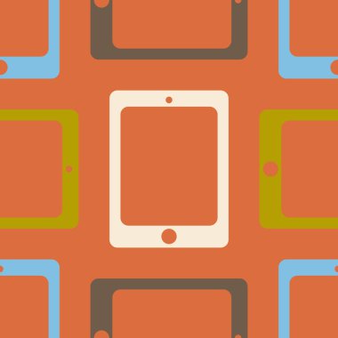 Akıllı telefon veya elektronik tablet Dikişsiz desen arka plan.