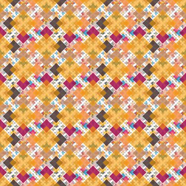 Soyut Dikişsiz renkli desen, vektör çizim