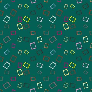 Akıllı telefon veya elektronik tablet Dikişsiz desen arka plan.