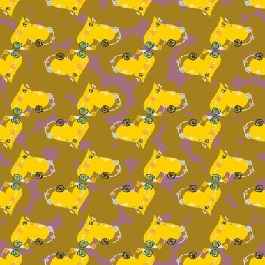 Soyut kalp doodle arka plan için seamless modeli. 