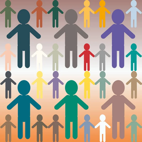 birçok kişi seamless modeli, vektör çizim 