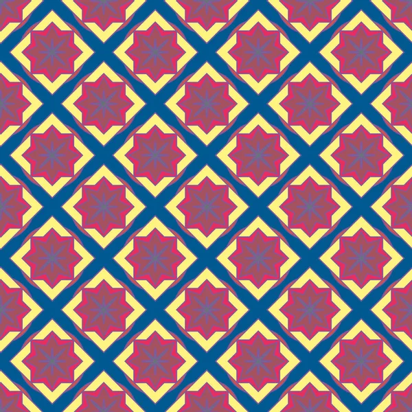 Soyut geometrik desenli çiçek öğeleri renkli kesintisiz arka planı için. 