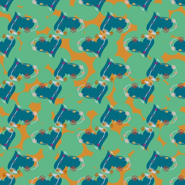 Soyut kalp doodle arka plan için seamless modeli. 