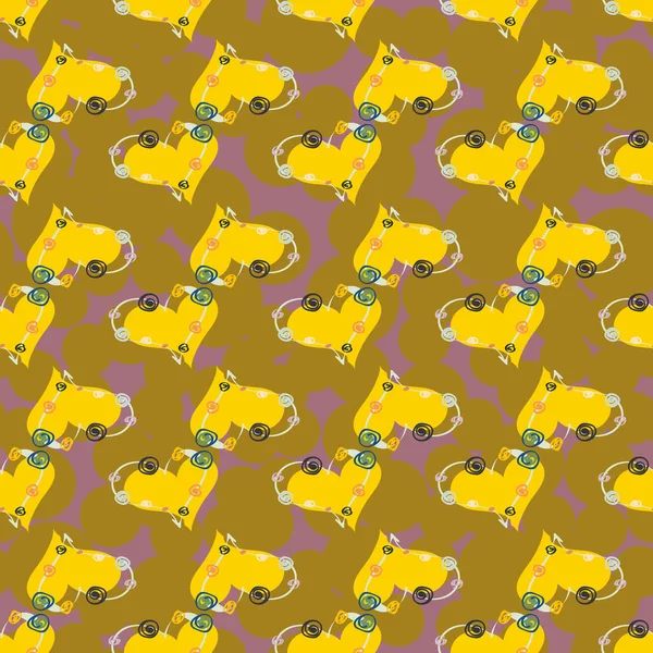 Soyut kalp doodle arka plan için seamless modeli. 