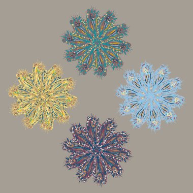 Stil zentangle yeni simetrik mandala doodle ile sanat esin kaynağı oldu. Duvar kağıdı, desen dolgularını, web sayfaları, yüzey dokuları için dekoratif nesne-ebilmek var olmak kullanılmış.