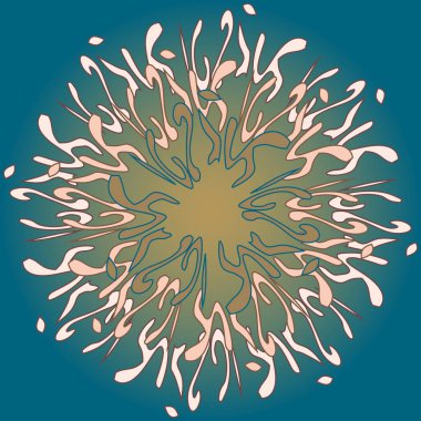 Yeni simetrik soyut mandala. Duvar kağıdı, desen dolgularını, web sayfaları, yüzey dokuları için dekoratif nesne-ebilmek var olmak kullanılmış.