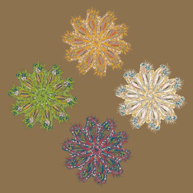 Stil zentangle yeni simetrik mandala doodle ile sanat esin kaynağı oldu. Duvar kağıdı, desen dolgularını, web sayfaları, yüzey dokuları için dekoratif nesne-ebilmek var olmak kullanılmış.