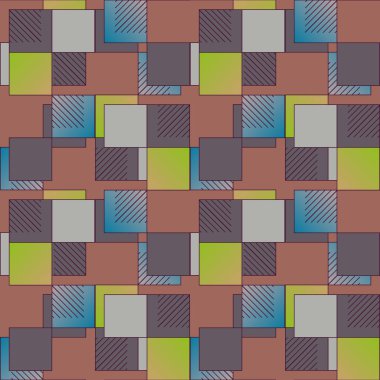 soyut geometrik renkli seamless modeli. vektör çizim