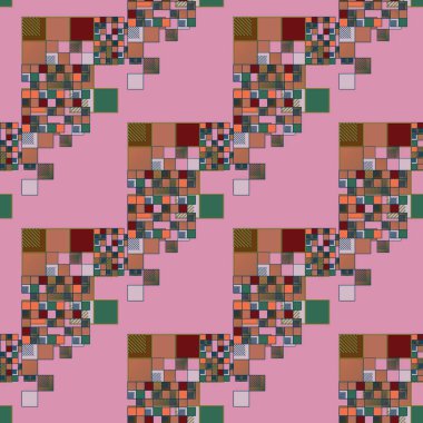 soyut geometrik renkli seamless modeli. vektör çizim