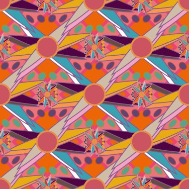 soyut geometrik renkli seamless modeli. vektör çizim