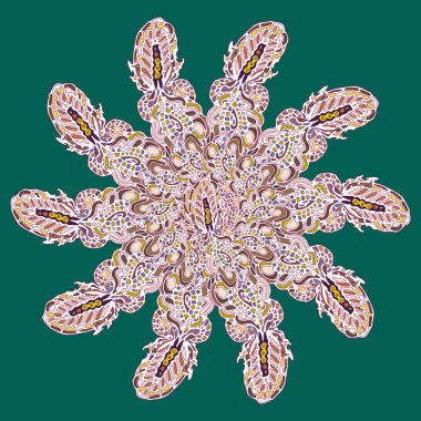 Stil zentangle yeni simetrik mandala doodle ile sanat esin kaynağı oldu. Duvar kağıdı, desen dolgularını, web sayfaları, yüzey dokuları için dekoratif nesne-ebilmek var olmak kullanılmış.