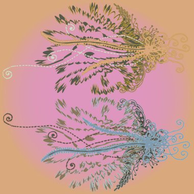 Yeni tasarım çalışmaları için el yapımı doodle ile soyut desen