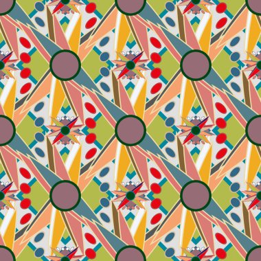 soyut renkli çiçek seamless modeli