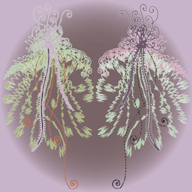 Yeni tasarım çalışmaları için el yapımı doodle ile soyut desen