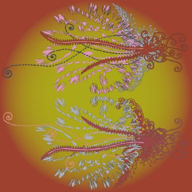 Yeni tasarım çalışmaları için el yapımı doodle ile soyut desen