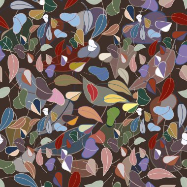 Güzel renk sonbahar yaprak düşmek seamless modeli.