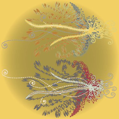 Yeni tasarım çalışmaları için el yapımı doodle ile soyut desen