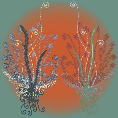 Yeni tasarım çalışmaları için el yapımı doodle ile soyut desen