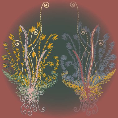 Yeni tasarım çalışmaları için el yapımı doodle ile soyut desen