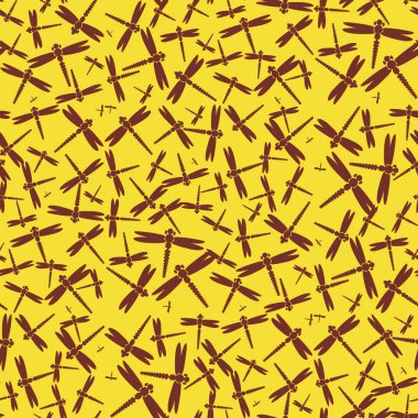 Dekoratif renkli seamless modeli ile şirin yusufçuk