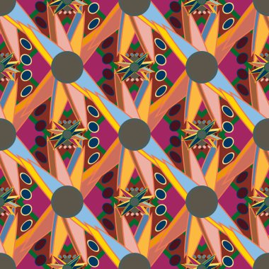 soyut renkli çiçek seamless modeli