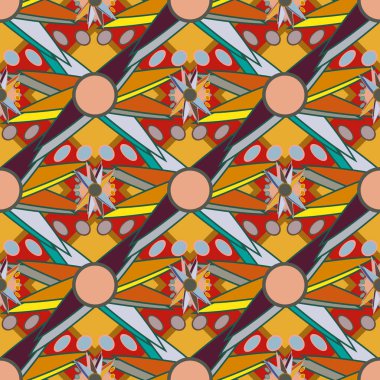 soyut renkli çiçek seamless modeli