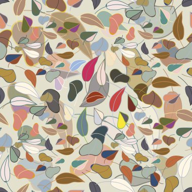 Güzel renk sonbahar yaprak düşmek seamless modeli.