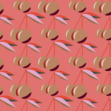 Kiraz için arka plan ile renkli seamless modeli. 