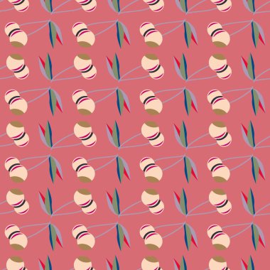 Kiraz, vektör çizim ile vektör seamless modeli 