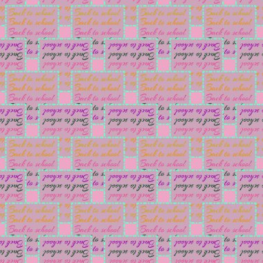Okul hazırlıkları, arka plan için yeni dikişsiz desen. 