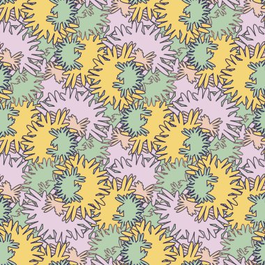 soyut renkli çiçek seamless modeli