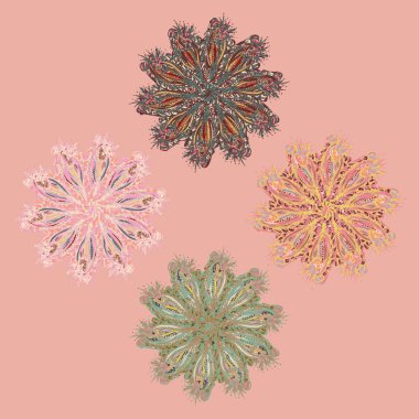 Stil zentangle yeni simetrik mandala doodle ile sanat esin kaynağı oldu. Duvar kağıdı, desen dolgularını, web sayfaları, yüzey dokuları için dekoratif nesne-ebilmek var olmak kullanılmış.